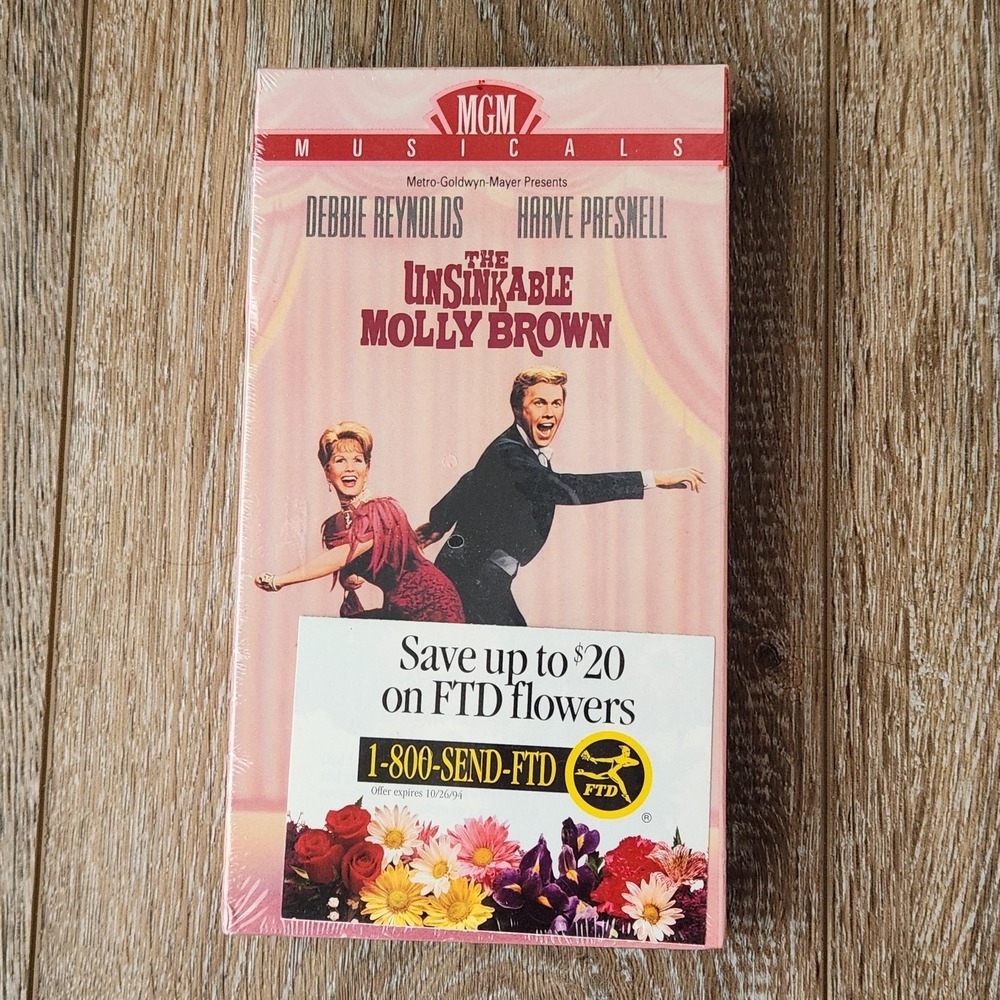 Vintage The Unsinkable Molly Brown VHS 1964 Musical MGM UA Hi-Fi Stereo Sealed